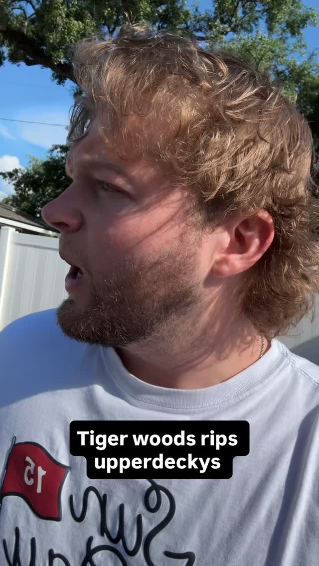 Tiger woods ripping lip pillows after getting off a call with Donald trump is top tier stuff