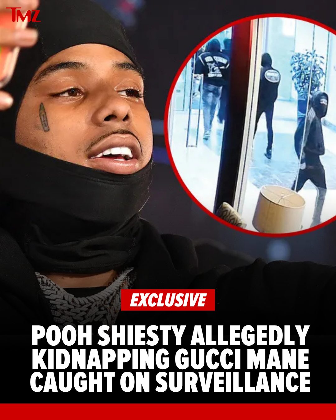 🚨👮⛓️‍💥 Pooh Shiesty and his crew have been federally charged with the robbery and kidnapping of Gucci Mane ... and the suspects were allegedly captured on surveillance.

The FULL story at the 🔗in bio. 👀

📸: Getty/USDC for the Northern District of Texas