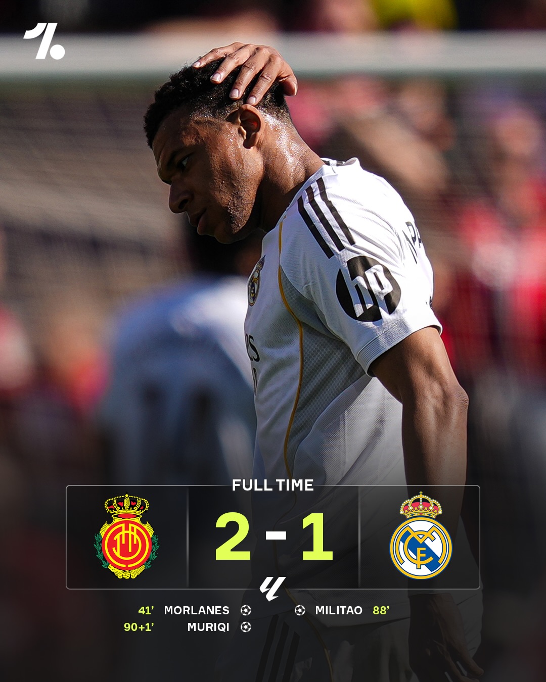 Real Madrid lose on the road to Mallorca, a result that could be a defining moment in the La Liga title race 😬⚽️

Next up, a clash with Bayern Munich in the UCL ⚡