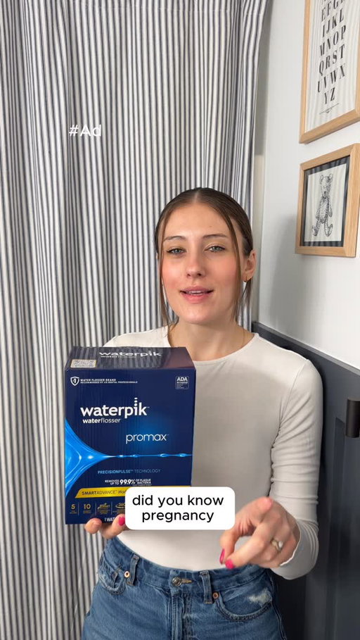 Did you know pregnancy can cause gum disease? 😳 It’s what got me into water flossing years ago and the Waterpik PROMAX SMARTADVANCE™ mode is seriously next level. It cleans deep under the gumline where brushing and string floss can’t even reach. Trust me, you need this. Link in bio! 🔗
@waterpik #Ad #WaterpikPartner #UnflossingBelievable #Waterpik