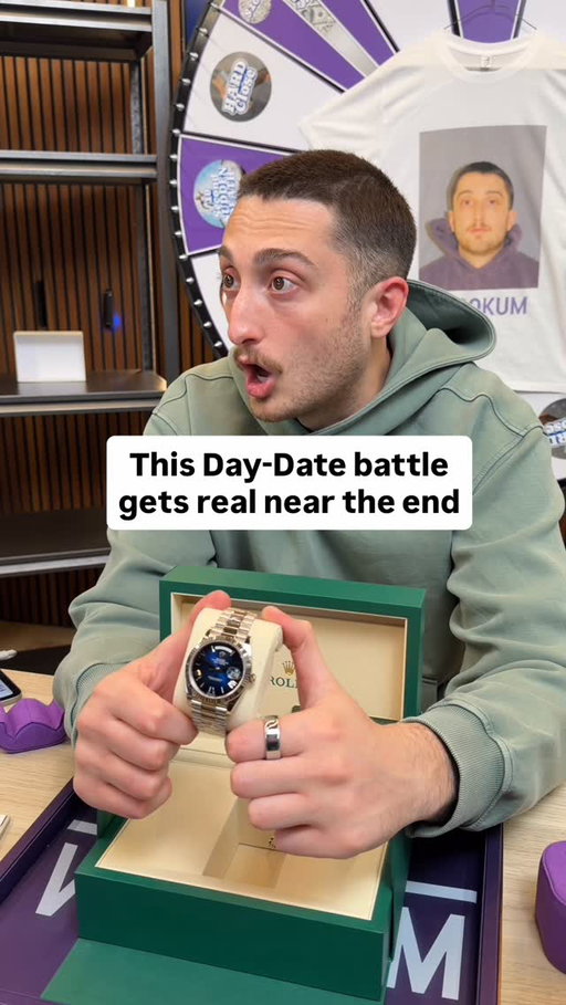Two viewers keep pushing the number higher on a Rolex Day-Date 40 white gold Blue Ombré dial 228239, one of the most desirable modern Presidential models.
The back-and-forth builds until it suddenly stops leaving Vookum and Mitch stunned at where this Rolex Day-Date lands during this eBay Live. 

#luxurywatches #presidentialrolex #rolex #watchcommunity #daydate