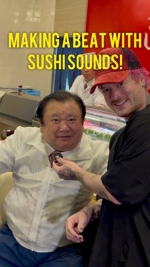 Creating a beat from sounds in @sushizanmai.la sushi restaurant🍣
Results at the end✅

I used knife chops for kick/hats. Sake bottles and cups and chopsticks for snares fx percussion and a main lead sound.  The torch became the shaker and white noise pump. 
Then vocal edited the chefs catchphrase into the hook!

#musicproduction #musicproducer #productiontips #beatmaking