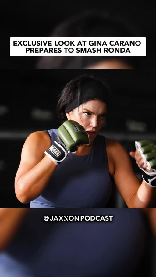 @ginajcarano open work out with @bigwoodmma702 for @netflix with @beardegidio @khalilrountree @tjdillashaw & @mikebisping in the @jaxxonmediahouse