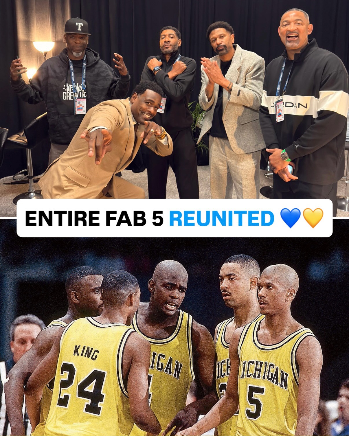 The guys made it to Indy! 🔥

Watch the Fab Five Altcast TONIGHT during Michigan vs Arizona following Game 1 on truTV & HBO Max! #MFinalFour