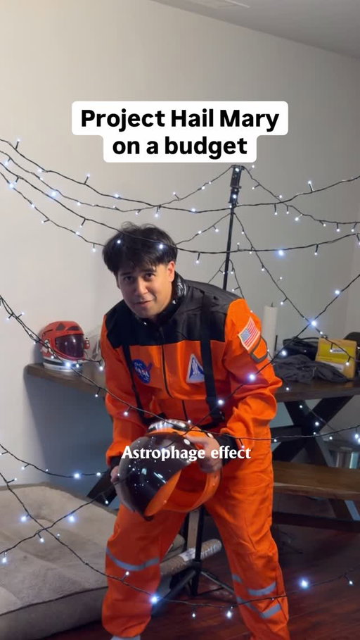 Rocky would not be impressed 😂 It’s not like the way they actually did the effect was super expensive, just a bit complex for me. The title should’ve been Project Hail Mary Astrophage Effect for dummies. I did buy chicken wire, infrared diodes and other items but I didn’t have the time and money to figure out what was working or not, and purchase replacement solutions. So, I went with a more simpler, quicker approach. Read what I did next in the pinned comment! 

#movies #projecthailmary