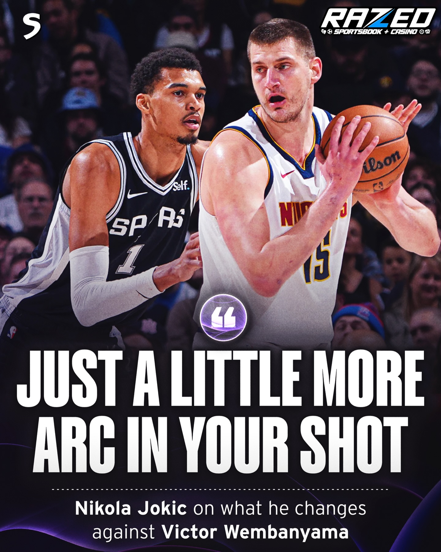 Nikola Jokic has a simple answer for going against Wemby 📝👽