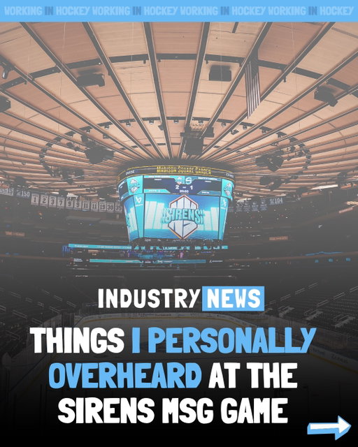 Since last night’s @pwhl_sirens game at @thegarden was such a success, I figured I’d share a few of the fun things I heard fans say around me!

Our game only continues to grow, and getting to sit with new fans and hear their perspectives and reactions, is always very special.

📸: @pwhl_sirens