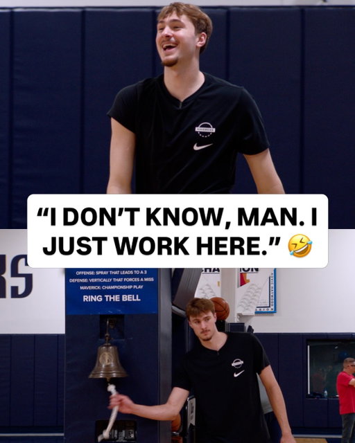 @cooper_flagg having some fun on the mic! 🗣️ Flagg and the @dallasmavs host the Lakers tonight at 7:30pm/et on NBC & Peacock 🍿
