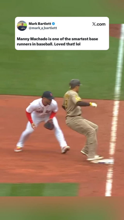 Hall of Famer, Manny Machado! Now that’s smart baseball! 😂 

#mannymachado #mlb #sandiegopadres #sandiegopadres