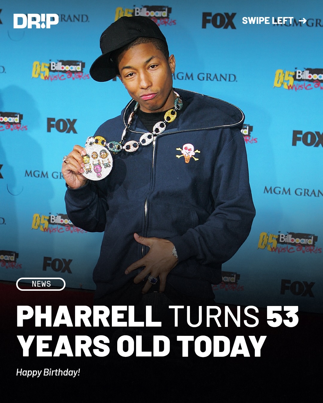 Long before streetwear and luxury truly merged, Pharrell Williams was already bridging the gap. In the early 2000s, he helped redefine streetwear through Billionaire Boys Club and Ice Cream, pushing bold graphics, bright colors, and skate culture into the mainstream. At a time when most artists stuck to trends, Pharrell was setting them.

He’s collaborated with icons like NIGO, adidas, Chanel, and Moncler while building a reputation as a true tastemaker. His adidas Human Race sneakers turned minimal design and messaging into a global movement, proving his influence extended far beyond music.

In 2023, he stepped into one of fashion’s most powerful roles as Men’s Creative Director at Louis Vuitton, bringing his vision to one of the biggest luxury houses in the world. From early streetwear pioneer to luxury fashion leader, Pharrell’s impact continues to shape how music, culture, and fashion collide today.

Happy Birthday ‼️