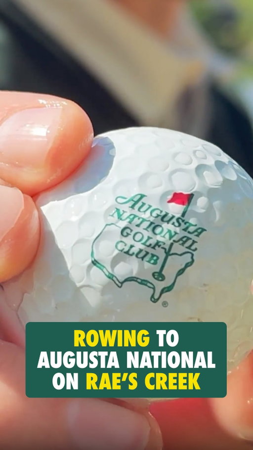 Can you row to Augusta National through Rae’s Creek? @jamescolgan26 gave it a shot, and picked up a special souvenir along the way.