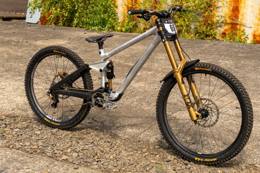 The Frameworks DH bike is becoming an increasingly common sight, with their team’s success keeping the bikes on our front page, and the steadily increasing production filtering more out into the world. There are very few like this one though, which features a fully bonded construction method, as opposed to the typical welded front triangle.

@nekomulally - the man behind @rideframeworks - developed this prototype alongside Faction Bike Studio and Loctite. Not only a show bike, this thing is fully rideable, and has been put through its paces at various races this offseason.

Head to our full bike check of Neko’s prototype on the site now.