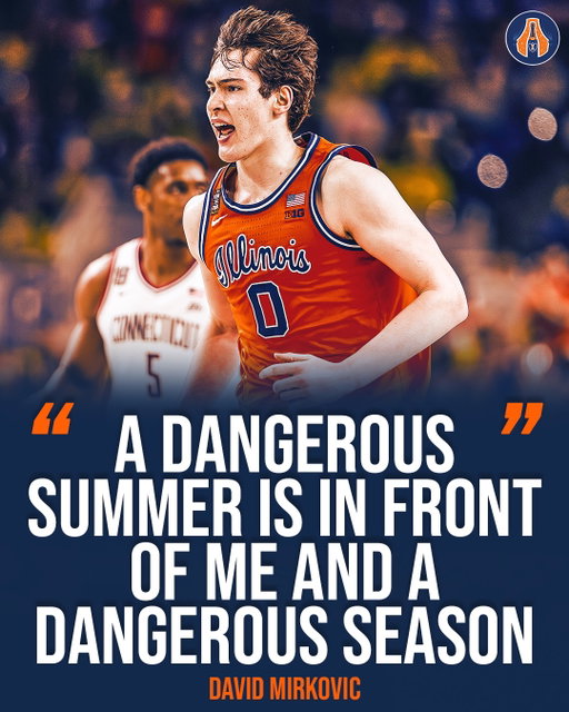 David Mirkovic when asked if he could be a leader of the #illini if he comes back 

🎥 @elliotcasey_