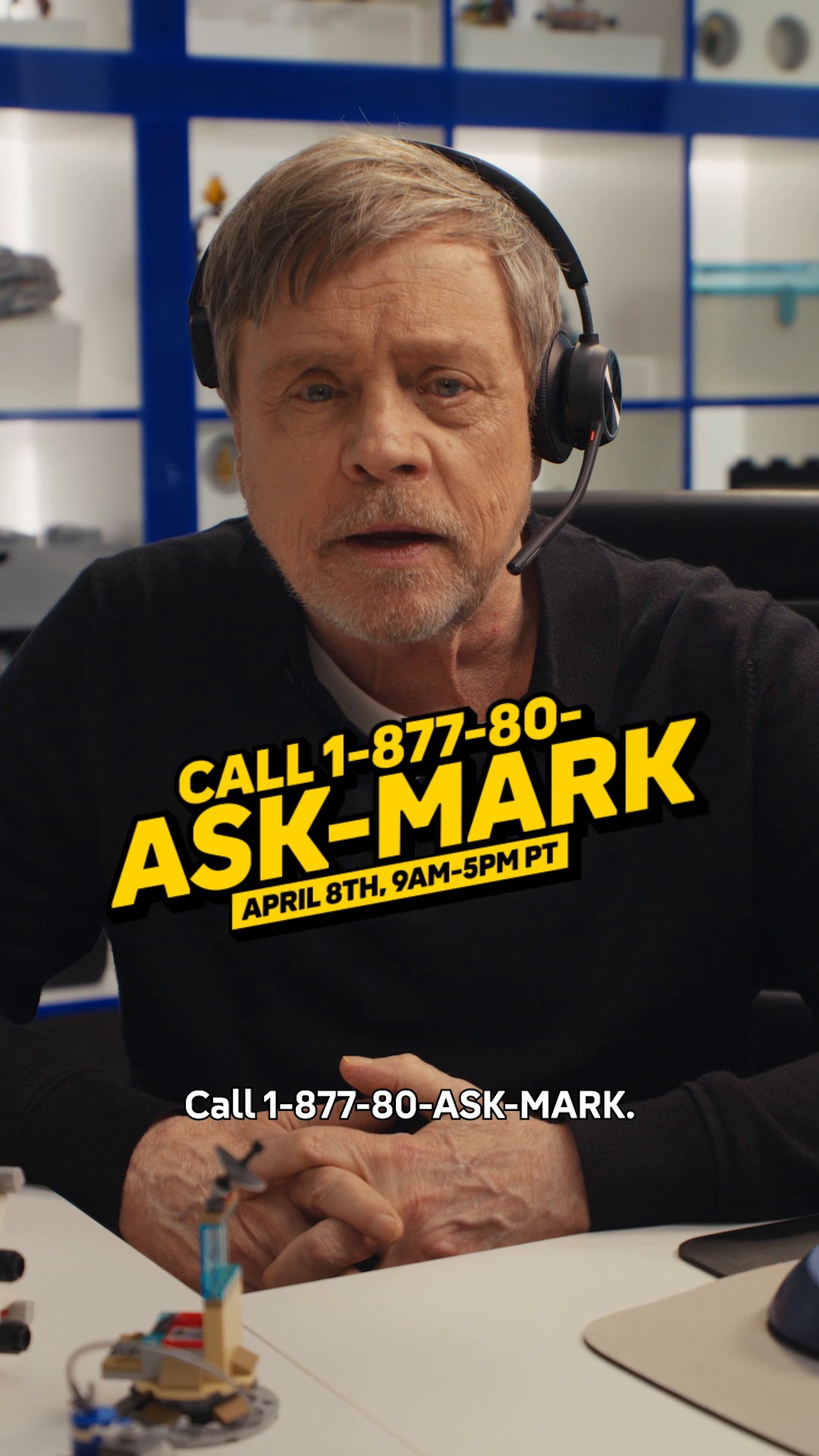 Got questions about LEGO® STAR WARS™ SMART PLAY™? @markhamill is standing by to take your call! 📞 Just dial 1-877-80-ASK-MARK from 9AM-5PM PT this Wednesday, April 8th and select lucky callers within the US will learn from Mark about how the galaxy plays back!

#LEGO #StarWars #LEGOStarWars #TheGalaxyPlaysBack