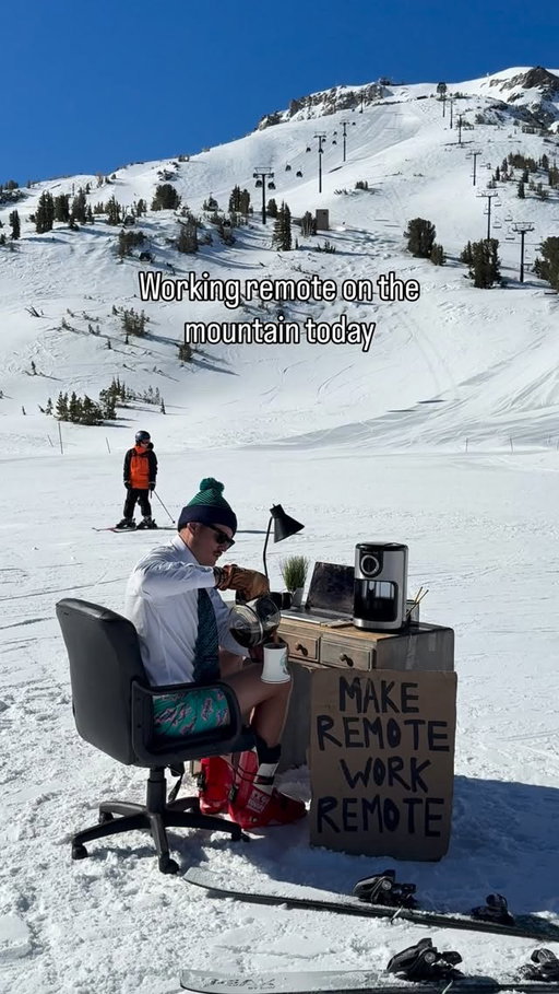 this is remote work now 

@mammothmountain @chubbies

#chubbiespartner #wfh #skiing