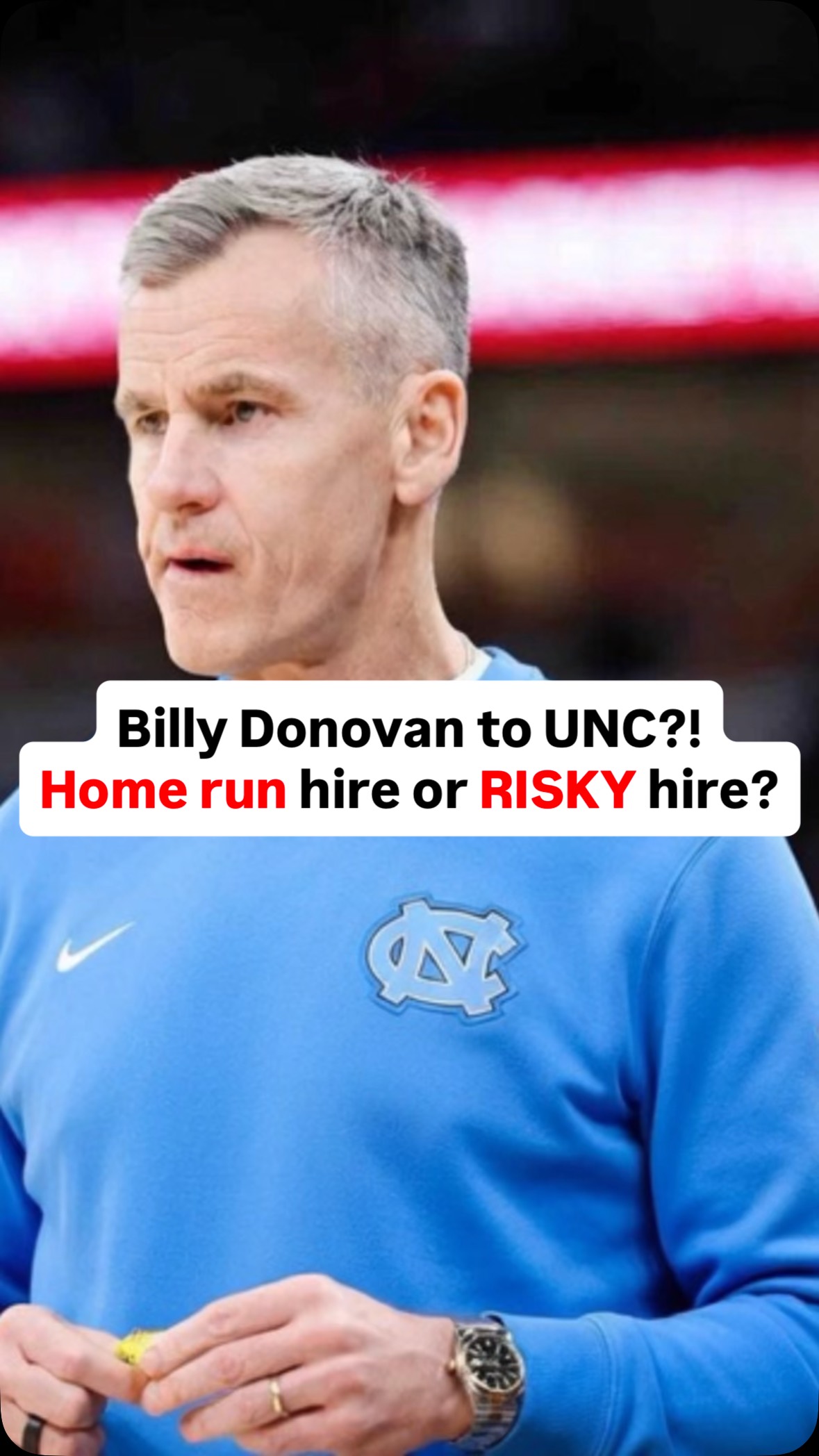 Billy Donovan at North Carolina: home run hire, or risky hire as their next college basketball head coach? #billydonovan #unctarheels #collegebasketball #collegehoops