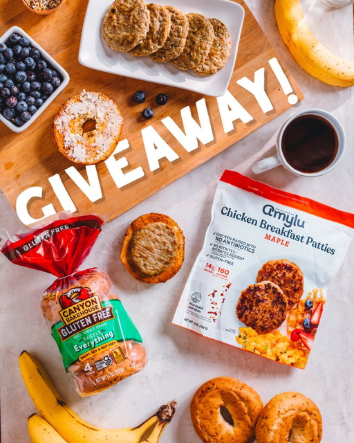 GIVEAWAY 🥯✨
Canyon Bakehouse and Amylu Foods have teamed up to give one lucky winner the ultimate breakfast upgrade.

The winner will receive 4 FREE product coupons for any Canyon Bakehouse items along with Amylu Foods breakfast items for easy, delicious mornings.

How to enter
✔️ Like this post
✔️ Follow @canyonglutenfree and @amylufoods 
✔️ Tag a friend you’d share breakfast with in the comments (1 tag = 1 entry)
Bonus entries for tagging more friends!

Giveaway is not affiliated with Meta. Must 18+ and a US resident to win. Winner will be selected 1 week after posting (on 4/13/2026) and contacted directly via DM + comment from @canyonglutenfree. Winner will have 48 hours to claim the prize before a new winner is selected. No purchase necessary.
Good luck!