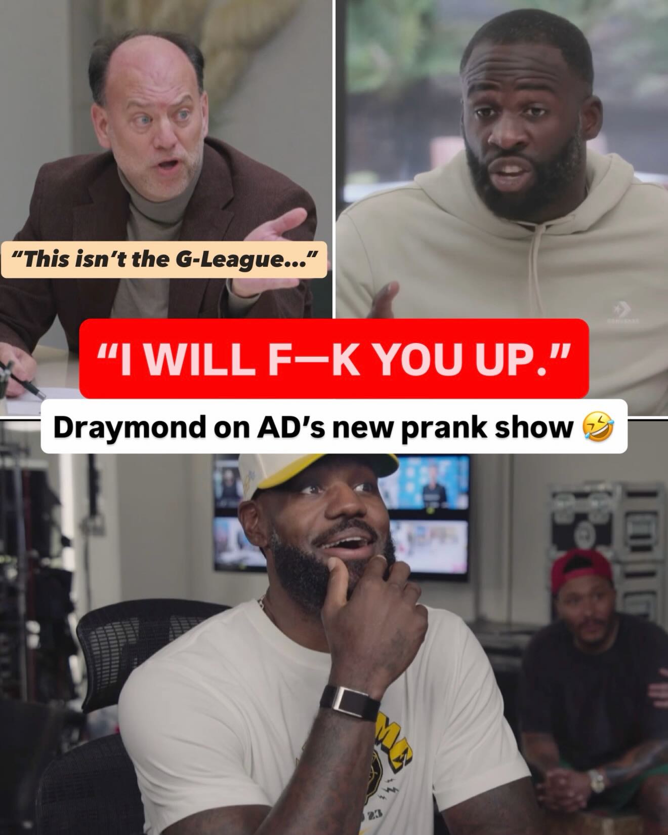 AD, Bron set Draymond up in $100M investment prank 😭

Foul Play with Anthony Davis drops tonight after the Natty on @tbsnetwork 📺