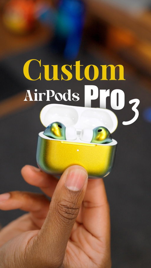 Custom painted AirPods Pro 3 from @colorware_inc in the Aurora finish. They lowkey go perfectly with the new MacBook Neo in citrus 👀

Do you wish Apple dropped AirPods in different colors? #apple #tech #airpods