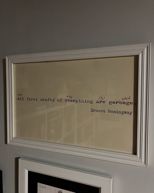 A reminder that is up in my office.