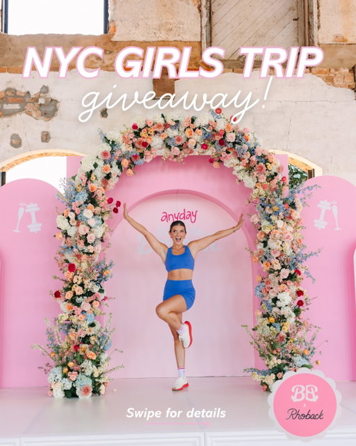 We’re sending you and your best friend to NYC for a girls weekend!! 🚕🗽🍎🥂

What you’ll win: 
- 2 round-trip flights to New York City from May 1-3
- 2-night stay at Beekman Hotel
- $1,000 in Rhoback gifting
- 2 tickets to Barre to Brunch on May 3

How to win:
- like this post! 
- follow @jennapalek and @Rhoback
- complete the link in bio  

Giveaway closes on April 24th! Winner will be contacted by @jennapalek directly. 🤸‍♀️🥳