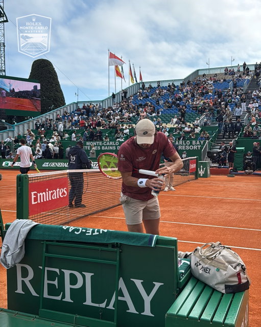 The man of the moment. 
.
#tennis #replay #rolexmontecarlomasters