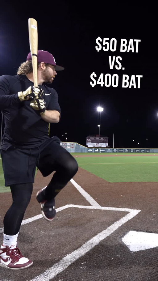 I bought the cheapest wood bat we could find…