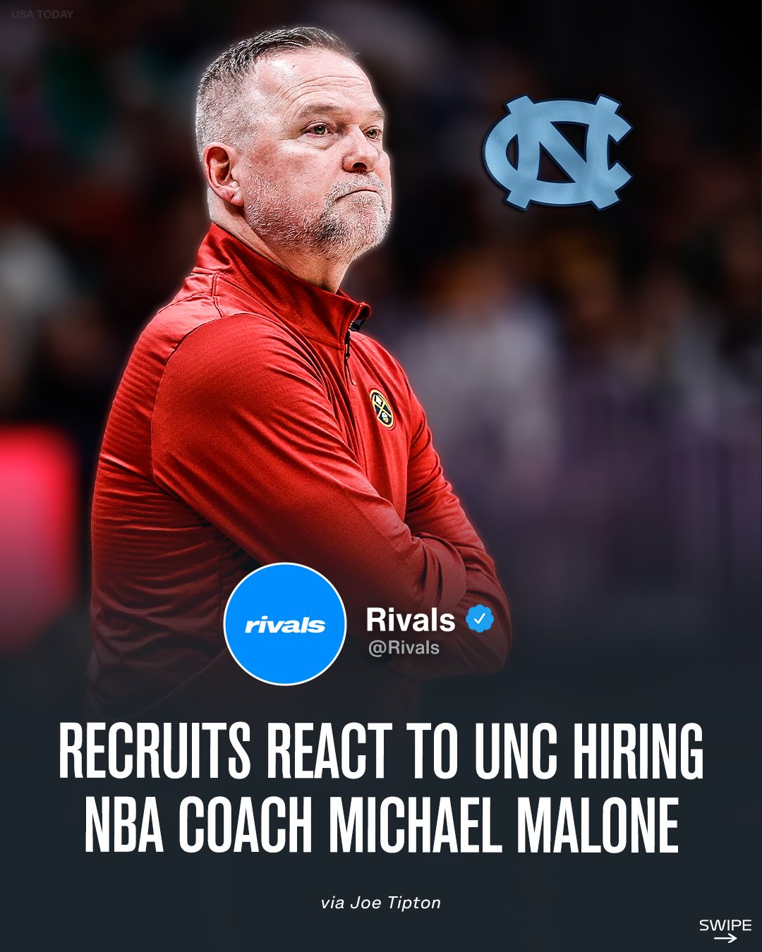 Recruits react to North Carolina hiring former NBA coach Michael Malone🐏

Follow @Rivals.IG for the latest recruiting news and intel