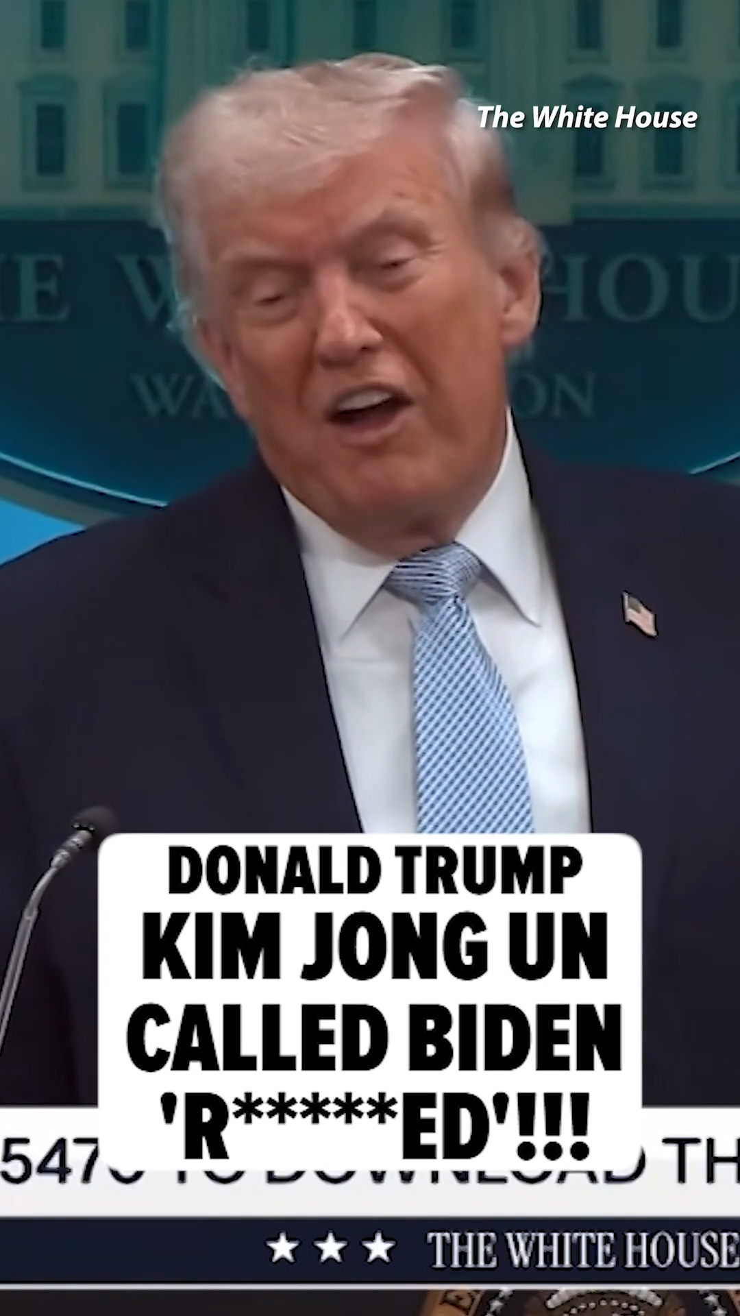 President Trump claimed Kim Jong Un says "very nice things" about him, but has some harsher words for Joe Biden, saying, "he used to call Joe Biden a 'mentally r*****ed person.'" 😳