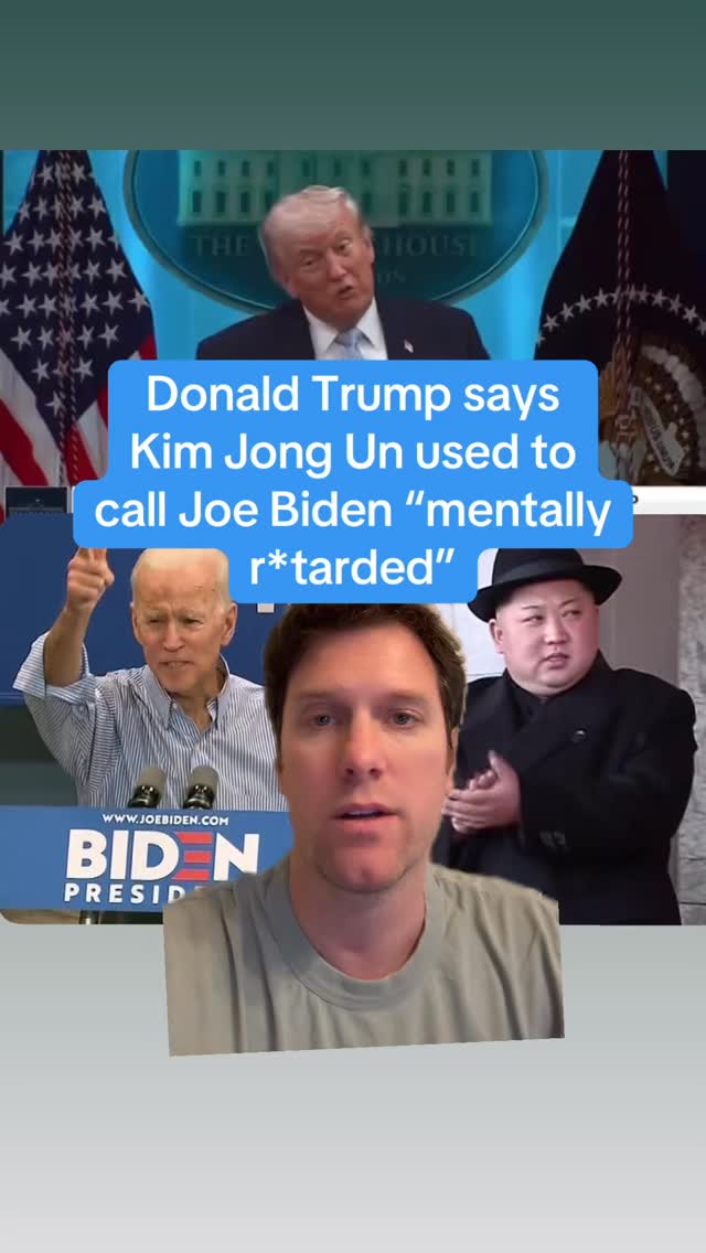 Donald Trump says Kim Jong Un used to call Joe Biden “mentally r*tarded” just an ALL TIME RIDICULOUS RICOCHET SHOT
