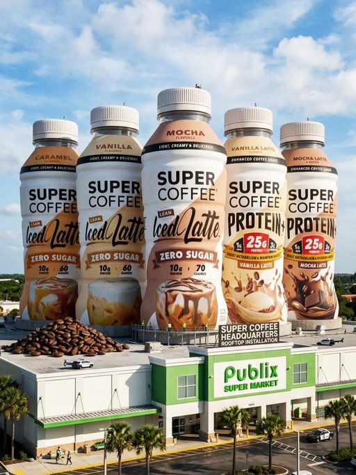 Team got a little too excited that Super Coffee is now BACK at all @publix locations! 🕺💃 

Normal size bottles of your favorite SC flavors now in the Coffee & Tea aisle. ⚡️☕️