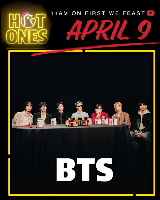 This week on @HotOnes, we got @bts.bighitofficial vs. The Wings of Death. 💀 Tune in Thursday @ 11AM ET 💜 #hotones