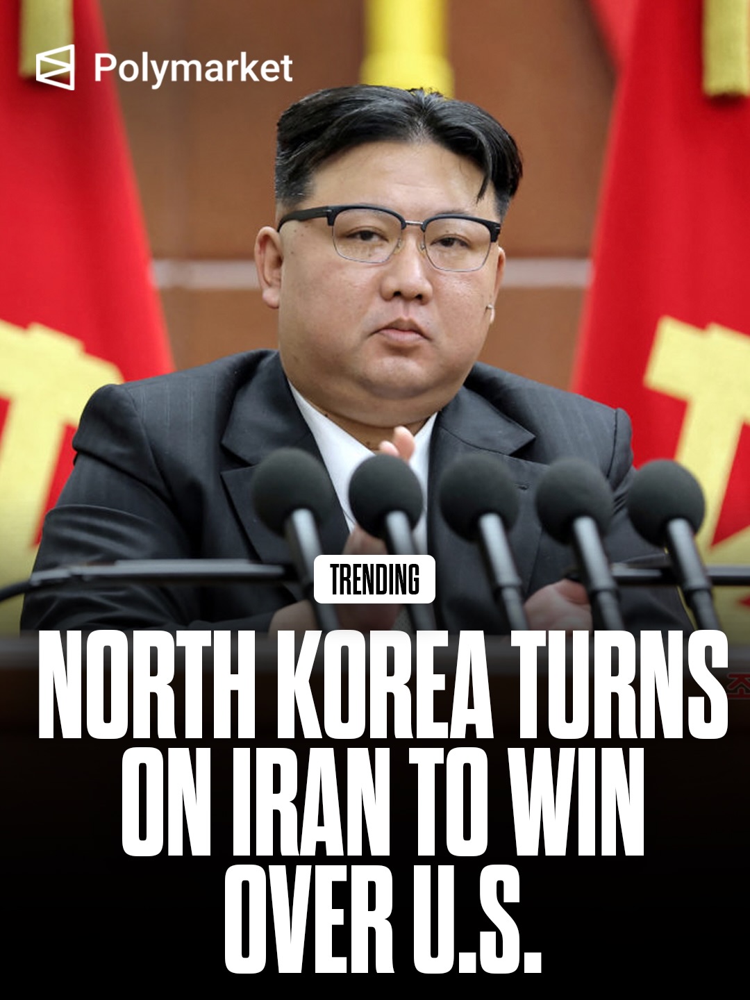 South Korean lawmakers, citing the National Intelligence Service, said North Korea is distancing itself from Iran and limiting its public response to the conflict. 

The move suggests Pyongyang may be keeping the door open for future ties with the U.S. under Donald Trump.

Traders predict a 14% chance Trump will visit North Korea in 2026.