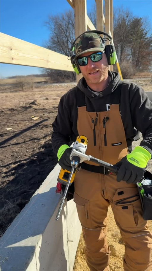 I do a lot of hole drilling thru metal brackets and don’t always hit perfectly.  This greatly increases the chances of either breaking a bit or worse, hurting your wrists.  The New @dewalttough Drill with anti rotation takes care of that worry.  Not only can I drill effortlessly thru my columns, but I can do it safely #DEWALTTough #DEWALTPartner