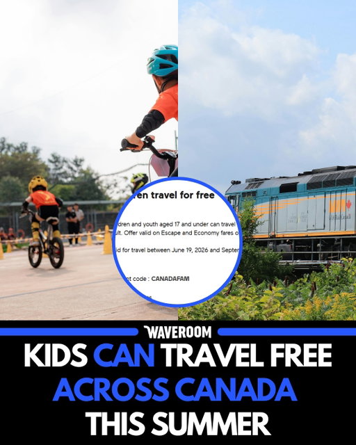 Follow @waveroom.toronto for more Toronto content! 

This might be the best travel deal Canada’s seen in a minute… 🚆🇨🇦

Kids can ride FREE across the country this summer if they’re with an adult. Plus young adults getting 25% off too 👀

DM us your videos/photos to be featured on the page!

We aim to keep our space respectful. Hate/racism comments are not tolerated and will be removed to the best of our capabilities.

🏷️ #waveroom #waveroomtoronto #toronto #canada #mississauga