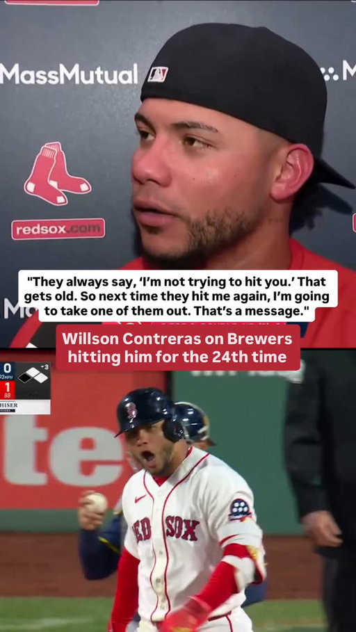 Willson Contreras on Brewers hitting him for the 24th time