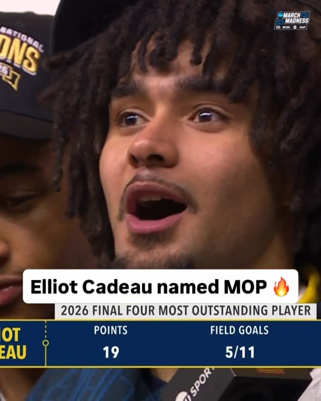 Elliot Cadeau was named Final Four MOP after scoring a game-high 19 points to lead the Wolverines to a Natty 🔥 @marchmadnessmbb @elllio @umichbball