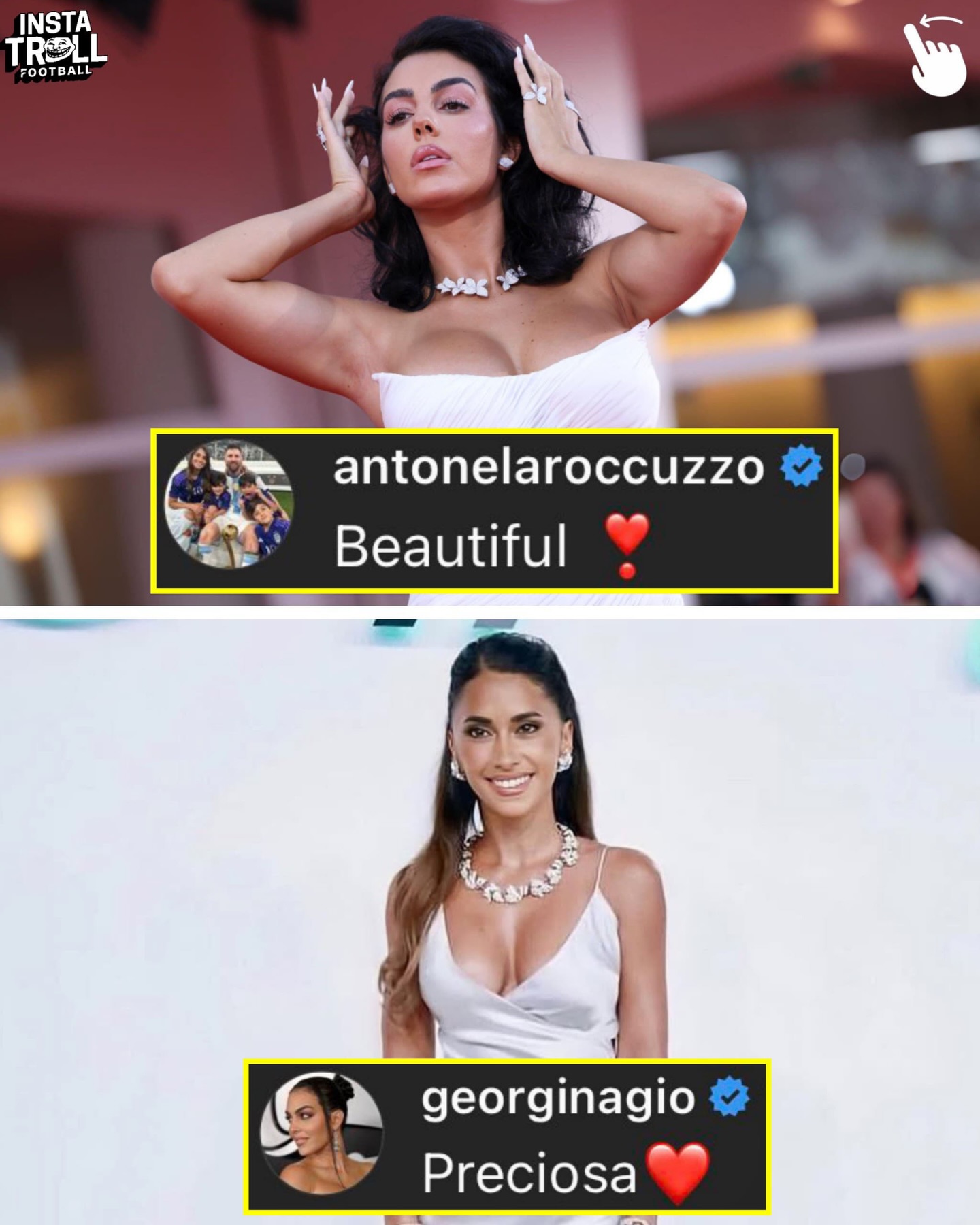 Cristiano Ronaldo and Lionel Messi really are going to become best friends after they retire 🐐🐐🥹

Antonella and Georgina have been commenting on each others Instagram posts 🤗

According to @PolyMarket, Messi is more likely to lift the World Cup this summer than Ronaldo 🏆