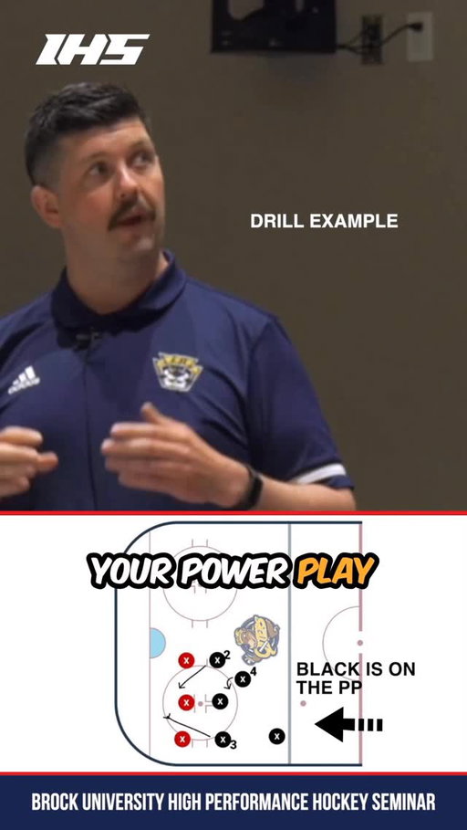 🚨 What Drives Power Play Success? @weswolfe_91, the Assistant Coach of the @readingroyals presents on the Details & Habits that Drive Power Play Success at the @brockmenshockey Seminar.

➡️ click the link in bio to view the full presentation & sign up for this years seminar on May 30th.