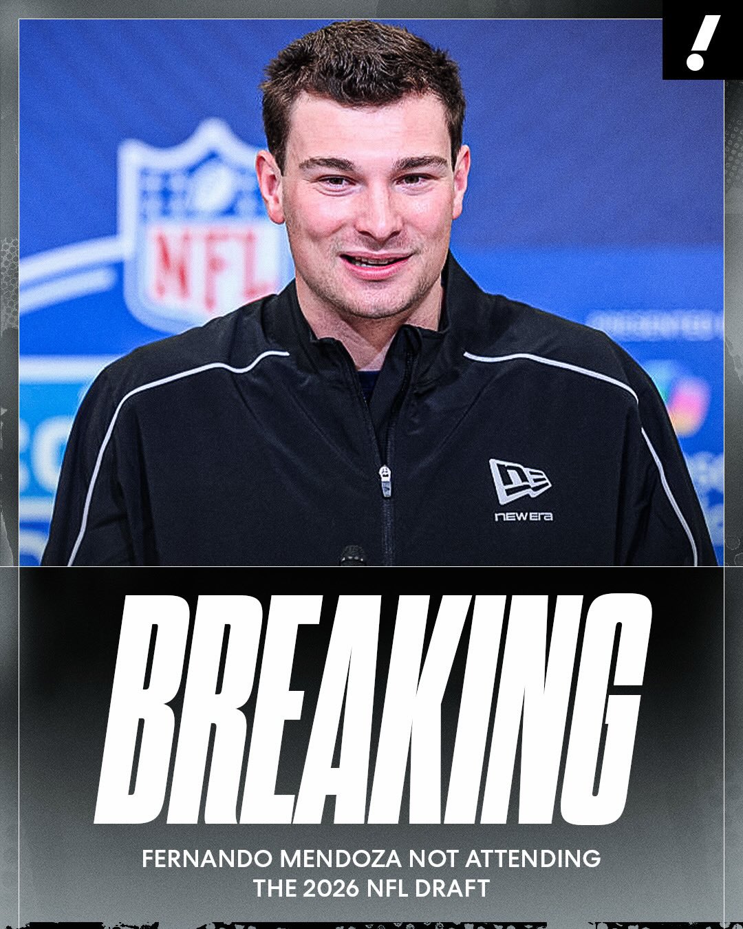 Top prospect Fernando Mendoza has informed the NFL that he is not planning to attend the NFL Draft in Pittsburgh this month, per @AdamSchefter. 

Mendoza wants to share the draft experience with his family in Miami.