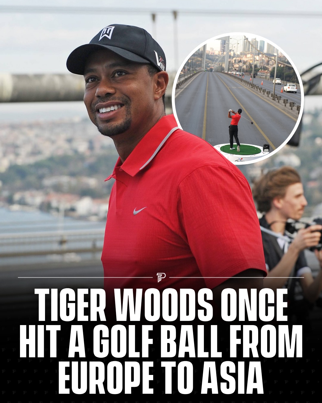 In November 2013, Tiger Woods closed down half of the Bosphorus Bridge in Istanbul for 28 minutes to hit 10 golf balls across the continental boundary between the two continents. 

He arrived by helicopter and the stunt was part of his $2 million appearance deal for the Turkish Airlines Open, Turkey’s first ever European Tour event.

Woods finished T3 at the $7 million tournament while Victor Dubuisson took the inaugural title at 24 under par.

#Pubity #Viral #Sports