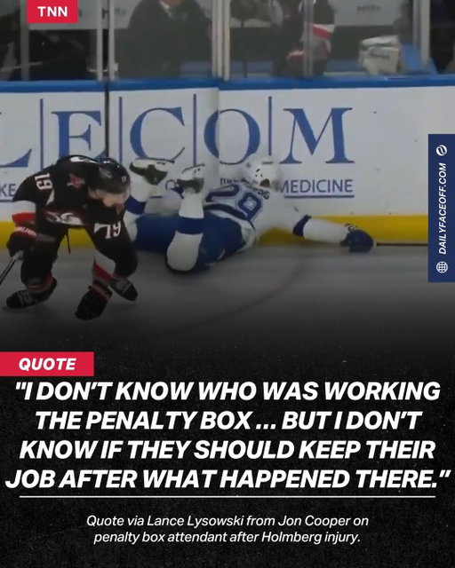 Video via @ginohard_ It’s not often you see a head coach take out their frustrations on non-NHL team employees, and even less often that it’s a justified frustration, but that’s exactly what happened during Monday night’s game between the Tampa Bay Lightning and the Buffalo Sabres.

#hockey #nhl #hockeylife #hockeyfights #tampabaylightning