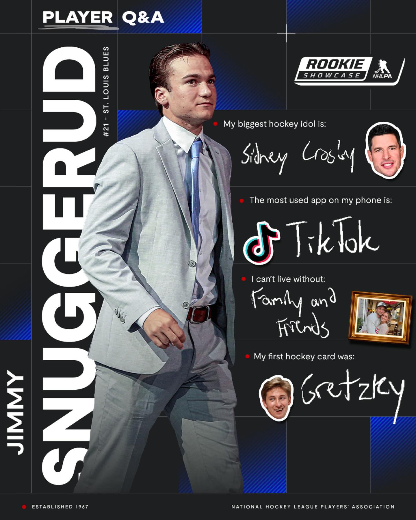 Big Sidney Crosby guy. Big Zeev Buium guy.
 
Jimmy Snuggerud reveals all his favourites in this week’s Player Q&A.