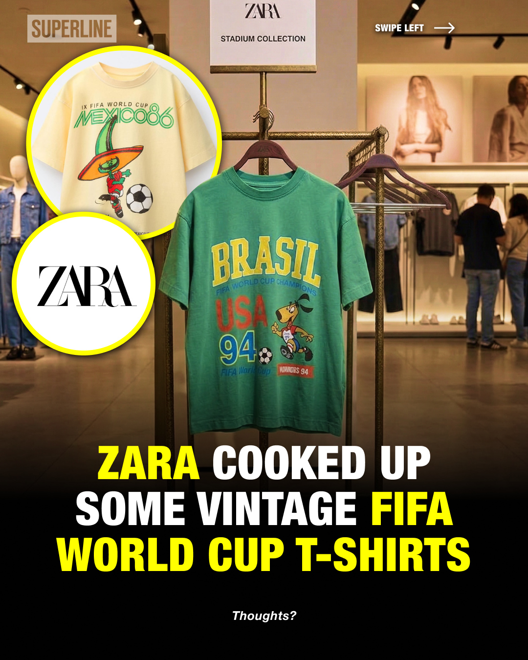 Zara cookin up for the World Cup this summer 😮‍💨 Thoughts⁉️⁠
⁠
via @streetwear.stockmarket
