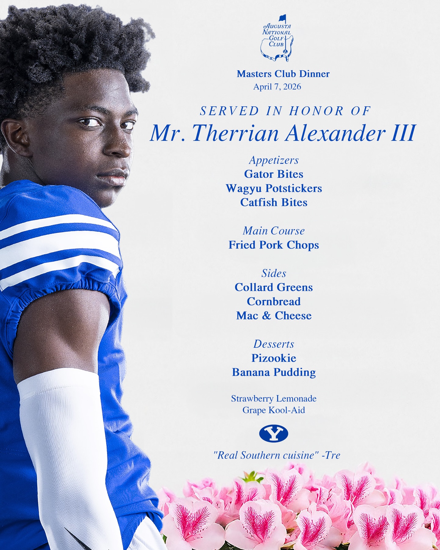 Dinner is served 

Whose Masters Champions Dinner menu you choosing?!