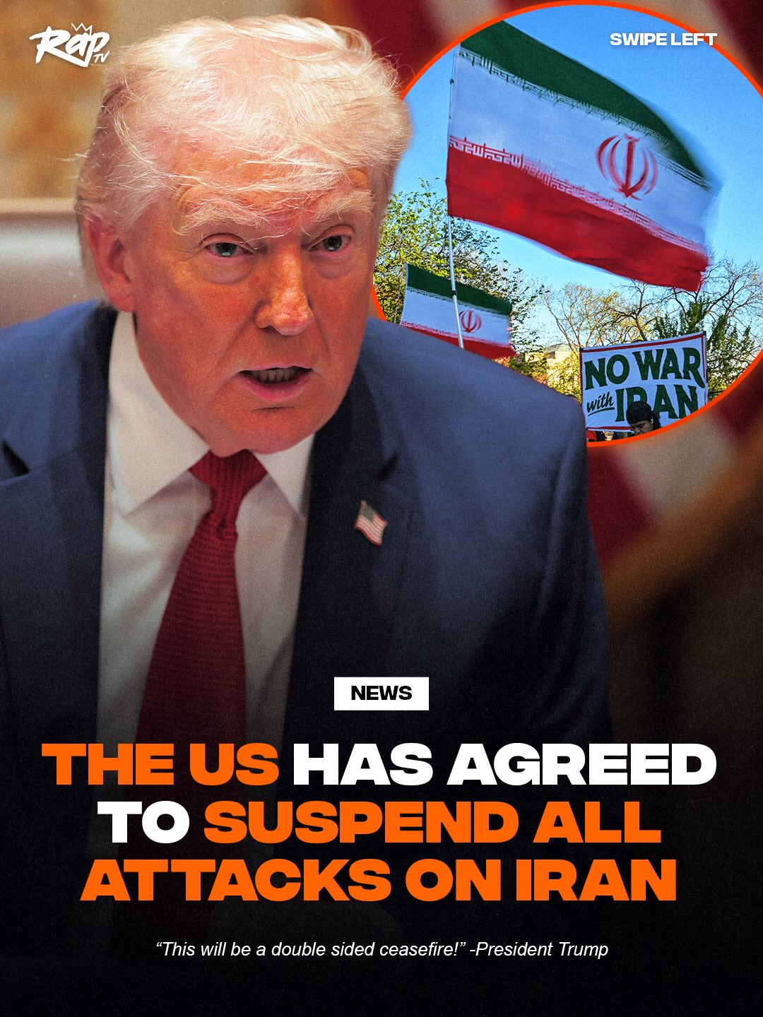 President Donald Trump said he agreed to pause planned attacks on Iranian infrastructure for two weeks.

Earlier today, Trump warned that “a whole civilization will d*e tonight, never to be brought back again” if a deal wasn’t reached by his deadline.

In the post announcing the two-week delay, Trump said the U.S. agreed to halt its planned attacks because “we have already met and exceeded all Military objectives, and are very far along with a definitive Agreement concerning Longterm PEACE with Iran, and PEACE in the Middle East.”