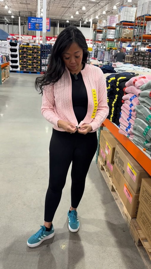 @nautica Jeans Women’s Cable Cardigan Item 1955824 @costco_canada  fit
Front zipper closure
Crewneck
Ribbed neckline, cuff and hem
Branded flag at wearer’s left hem
Cable knit stretch sweater fabric 
Colours: navy, grey or pink
Made in Bangladesh
 
Fabric Content:
60% cotton, 40% acrylic #tinasfavyyc #yyccostcolovers #costco #costcoloverscanada #nautica