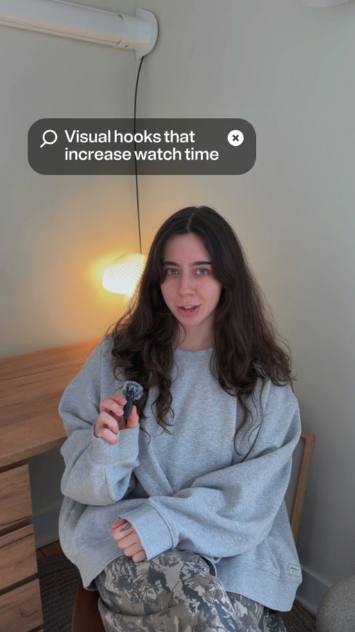 Visual hooks I use to increase watch time and engagement

📧: Kaytelynn.ugc@gmail.com

#ugc #ugccreator #ugccommunity #visualhook 

Visual hooks, UGC creator, UGC community, UGC marketing, marketing, creative strategy, content marketing, hooks, Canadian UGC creator