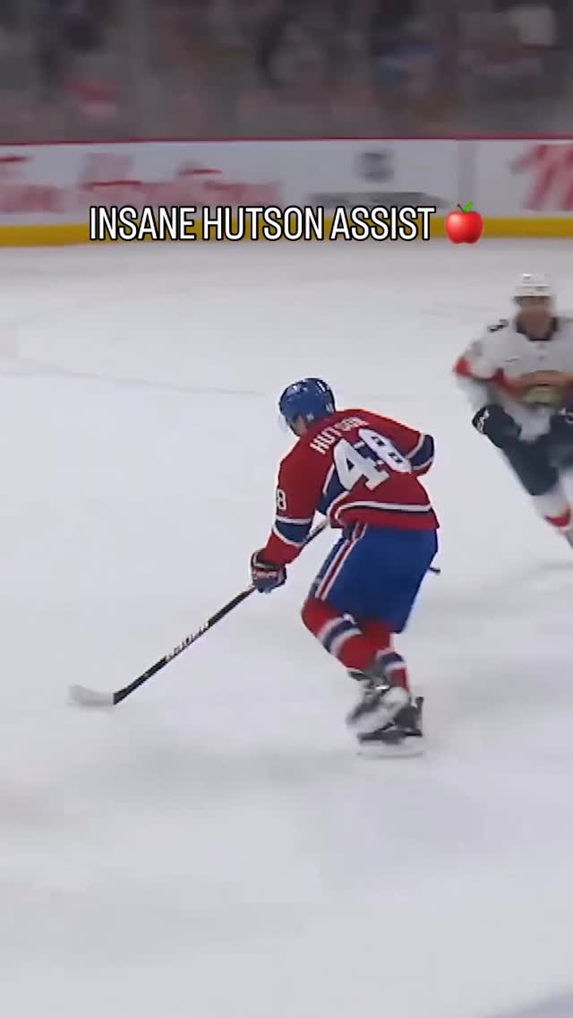 Lane Hutson with the clutch setup on Nick Suzuki’s game-tying goal! 🍎