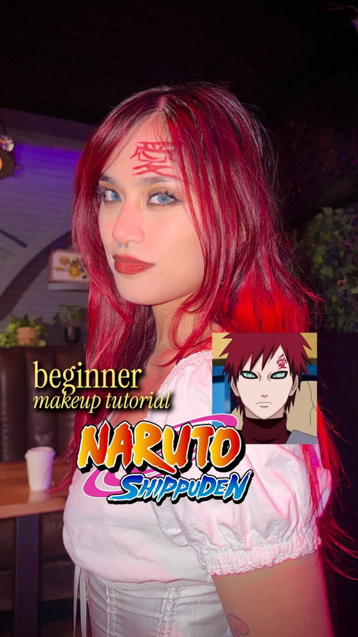 GAARA KAZEKAGE BEGINNER COSPLAY MAKEUP TUTORIAL FOR MY BABIES 😝😝🫵🫵 you can now officially call me CAARA KAZEKAGE!!! 🏜️⛱️👡⏳

This tutorial breaks down how to recreate Gaara’s iconic kanji tattoo using lipliner and how to create a long lasting base!! I wore this look for 12 hrs, half of them being at a party and the makeup DID NOT SMUDGE AHAHAH it was actually difficult to take off :’)🤭

Q: would you recreate this look 😝

Super excited to share this tutorial features gifted products from @anua_global @maybelline and @nyxcosmetics where I bring Gaara Kazekage from Naruto to life!! :3 And although these products were gifted, these are my real thoughts + experiences with these amazing products and I can promise you I would never post about something I don’t personally use or support 🙂‍↕️🙂‍↕️🙂‍↕️

gifted 💗💗💗
ANUA PDRN Collagen Spray
Maybelline Lifter Liner in “Main Character” 
NYX Lip Lingerie in “After Hours”

—— 🛍️📋🙂‍↕️
@urbandecaycosmetics eyeshadow primer 
@dasique_official brown bear eyeshadow palette (highlight)
@toofaced cinnamon swirl eyeshadow palette (dark brown, white inner corner)
@nyxcosmetics_canada tattoo eyeliner, bare with me concealer in “medium vanilla,” and buttermelt highlight 
@cliocosmetics_global cushion foundation
@canmake_usa lash primer + metalook mascara 
@visee_kose makeup setting spray 
@makeuprevolution baking powder 
@rimmellondon bronzer
also using @morphebrushes for eyeshadow all throughout the video 🤏🤏

—— 🥷🏼🏜️💋
#narutocosplay #gaarakazekage #gaaracosplay #gaaraofthesand #narutocosplayer 

—— ⏳⛱️
caracakez, gaara cosplay makeup tutorial, cosplay makeup tutorial, cosplay makeup beginner, beginner cosplay makeup tutorial, beginner cosplayer, beginner cosplay makeup, cosplay transition, cosplay makeup transition, cosplay makeup reveal, cosplay transition, cosplaytransformation, gaara naruto, gaara cosplay, gaara makeup, naruto cosplay, naruto makeup, gaara of the sand, gaara shinobi, gaara kazekage, makeup transition, makeup reveal, google translate